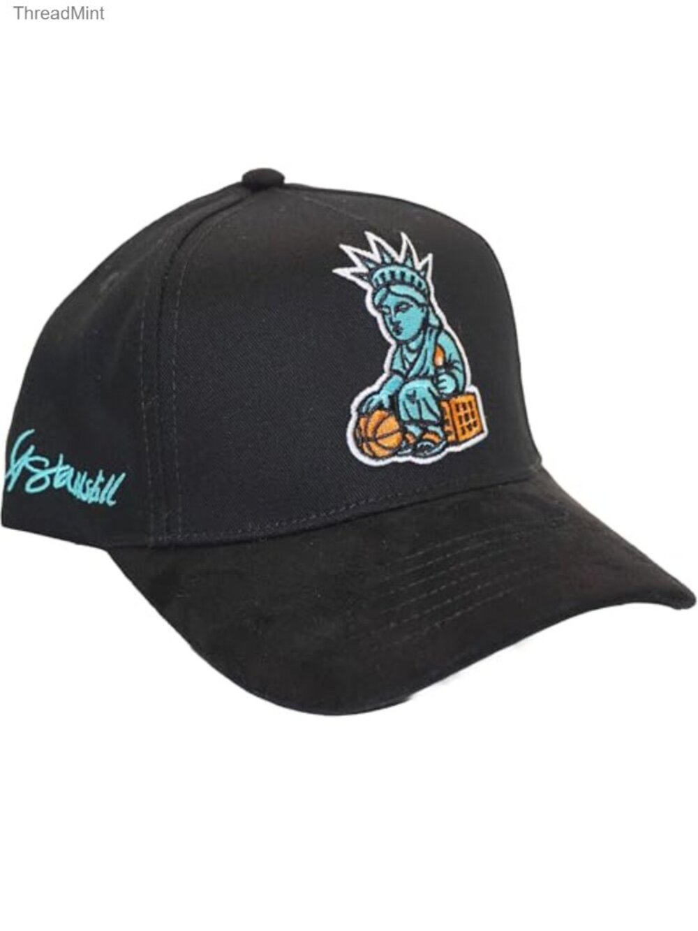 NYC Basketball Snapback Hat Cotton Twill Suede Brim Adjustable